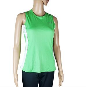 Adidas Green & White Athletic Tank Top